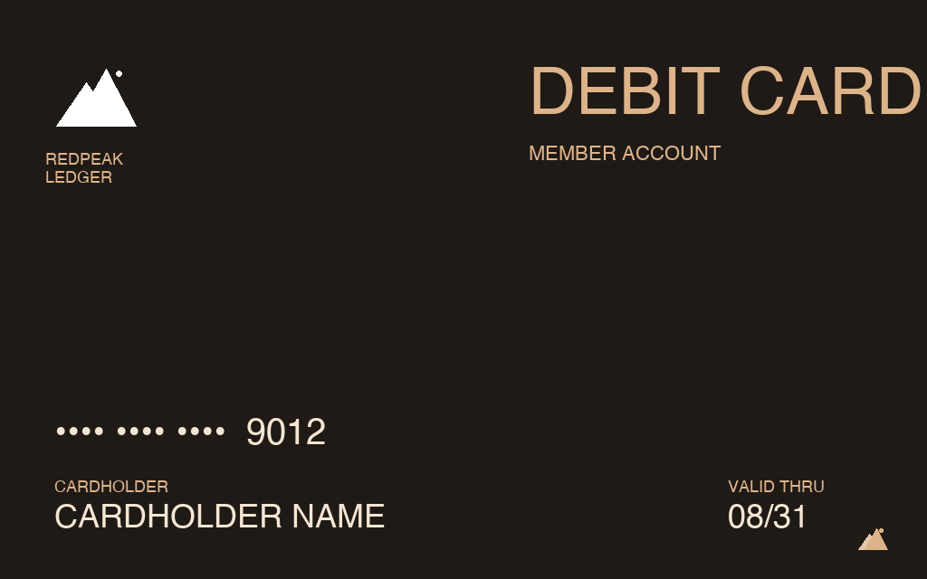 RedPeak Ledger Debit card